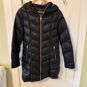 Calvin Klein Black Quilted Hooded Jacket